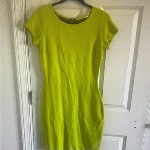 Arden B Bodycon Lime Green Mini Dress Y2K Size Large